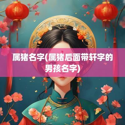 属猪名字(属猪后面带轩字的男孩名字) 属猪名字(属猪后面带轩字的男孩名字)