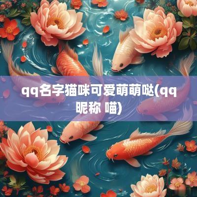 qq名字猫咪可爱萌萌哒(qq昵称 喵)