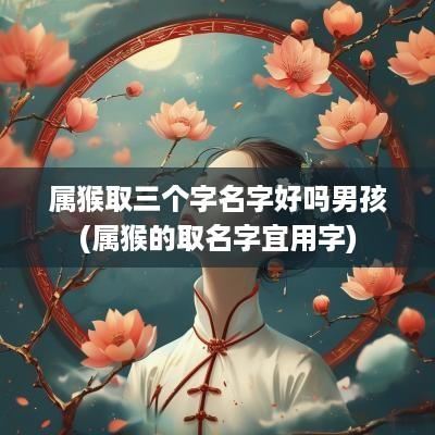 属猴取三个字名字好吗男孩(属猴的取名字宜用字)