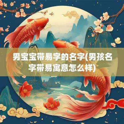 男宝宝带易字的名字(男孩名字带易寓意怎么样)