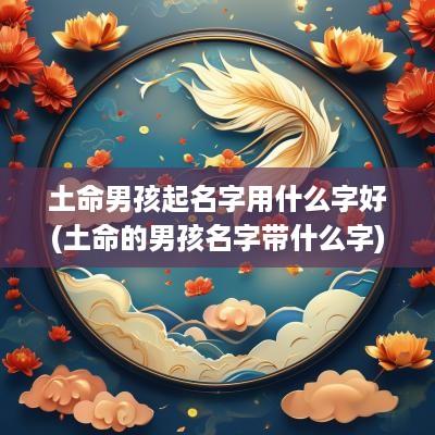 土命男孩起名字用什么字好(土命的男孩名字带什么字)