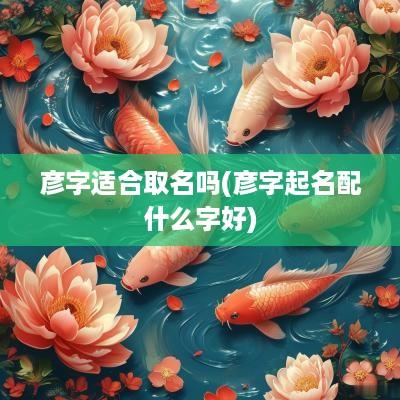 彦字适合取名吗(彦字起名配什么字好)