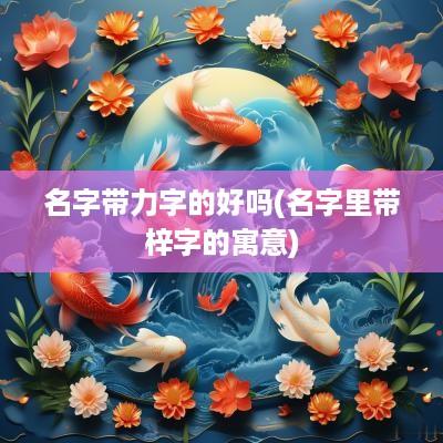 名字带力字的好吗(名字里带梓字的寓意)