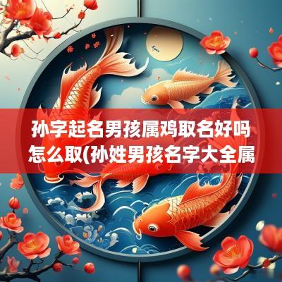 孙字起名男孩属鸡取名好吗怎么取(孙姓男孩名字大全属鸡)