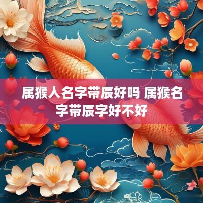 属猴人名字带辰好吗 属猴名字带辰字好不好