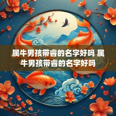 属牛男孩带睿的名字好吗 属牛男孩带睿的名字好吗