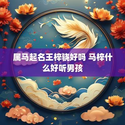 属马起名王梓骁好吗 马梓什么好听男孩