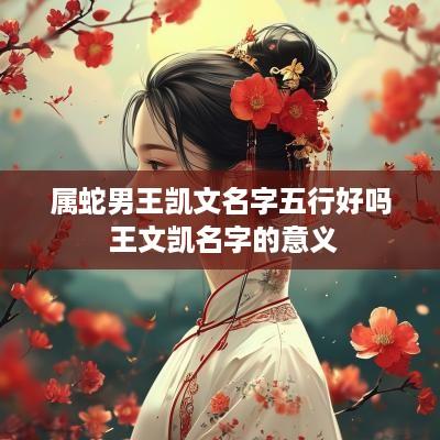 属蛇男王凯文名字五行好吗 王文凯名字的意义