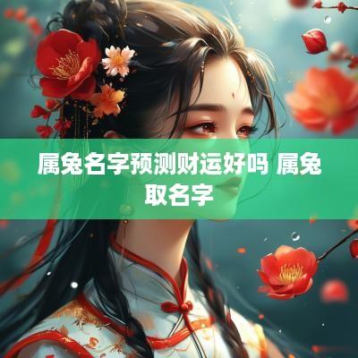 属兔名字预测财运好吗 属兔取名字