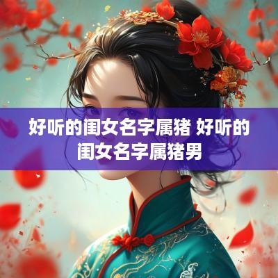 好听的闺女名字属猪 好听的闺女名字属猪男