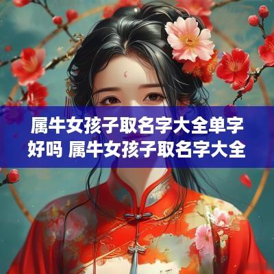 属牛女孩子取名字大全单字好吗 属牛女孩子取名字大全单字好吗