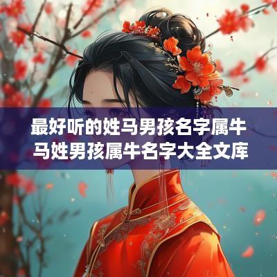 最好听的姓马男孩名字属牛 马姓男孩属牛名字大全文库