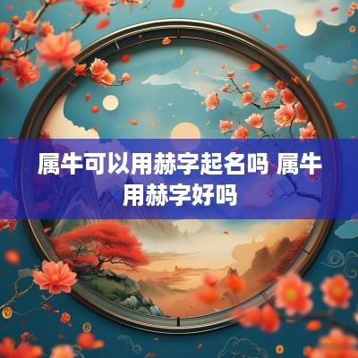 属牛可以用赫字起名吗 属牛用赫字好吗
