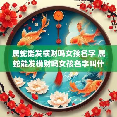 属蛇能发横财吗女孩名字 属蛇能发横财吗女孩名字叫什么 属蛇能发横财吗女孩名字 属蛇能发横财吗女孩名字叫什么