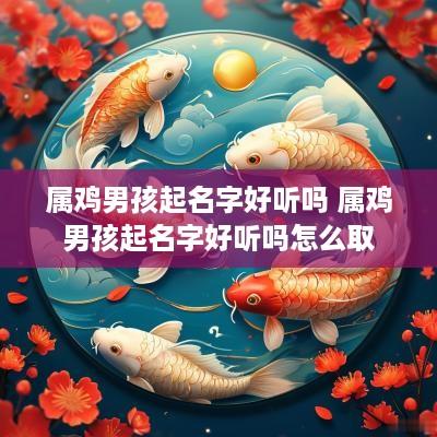 属鸡男孩起名字好听吗 属鸡男孩起名字好听吗怎么取