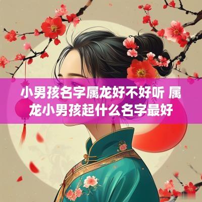 小男孩名字属龙好不好听 属龙小男孩起什么名字最好