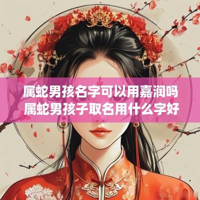 属蛇男孩名字可以用嘉润吗 属蛇男孩子取名用什么字好