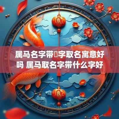 属马名字带莀字取名寓意好吗 属马取名字带什么字好