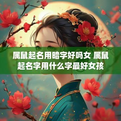 属鼠起名用暗字好吗女 属鼠起名字用什么字最好女孩