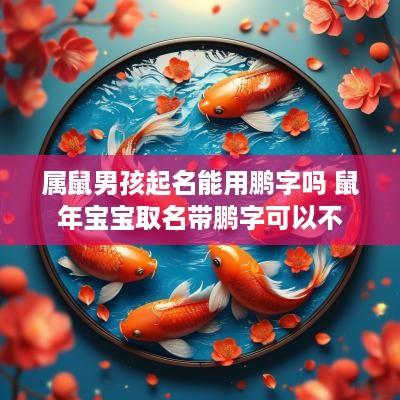 属鼠男孩起名能用鹏字吗 蛇年宝宝取名带鹏字可以不