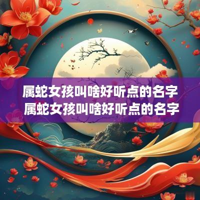 属蛇女孩叫啥好听点的名字 属蛇女孩叫啥好听点的名字呢