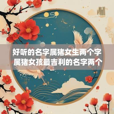好听的名字属猪女生两个字 属猪女孩最吉利的名字两个字