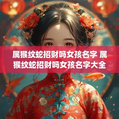 属猴纹蛇招财吗女孩名字 属猴纹蛇招财吗女孩名字大全