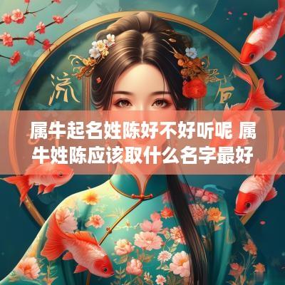 属牛起名姓陈好不好听呢 属牛姓陈应该取什么名字最好?