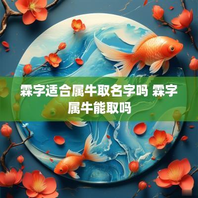 霖字适合属牛取名字吗 霖字属牛能取吗