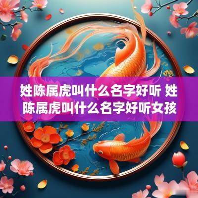 姓陈属虎叫什么名字好听 姓陈属虎叫什么名字好听女孩