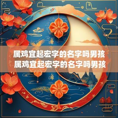 属鸡宜起宏字的名字吗男孩 属鸡宜起宏字的名字吗男孩子