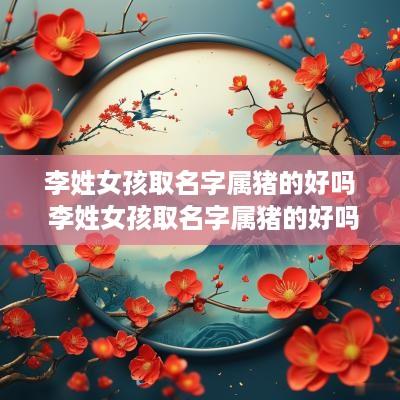李姓女孩取名字属猪的好吗 李姓女孩取名字属猪的好吗