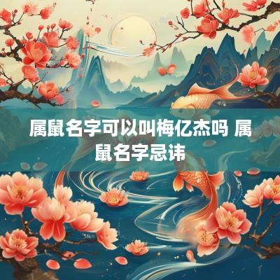 属鼠名字可以叫梅亿杰吗 属鼠名字忌讳