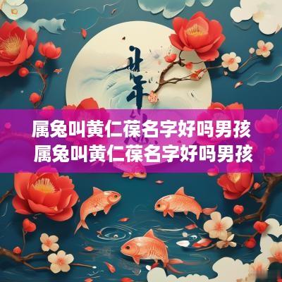 属兔叫黄仁葆名字好吗男孩 属兔叫黄仁葆名字好吗男孩子