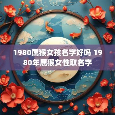 1980属猴女孩名字好吗 1980年属猴女性取名字