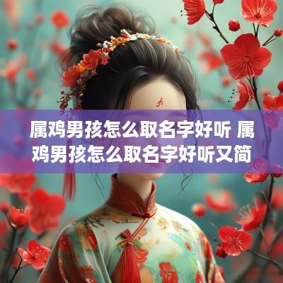 属鸡男孩怎么取名字好听 属鸡男孩怎么取名字好听又简单