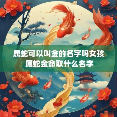 属蛇可以叫金的名字吗女孩 属蛇金命取什么名字