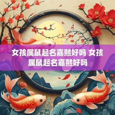 女孩属鼠起名嘉熙好吗 女孩属鼠起名嘉熙好吗