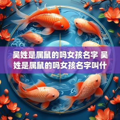 吴姓是属鼠的吗女孩名字 吴姓是属鼠的吗女孩名字叫什么
