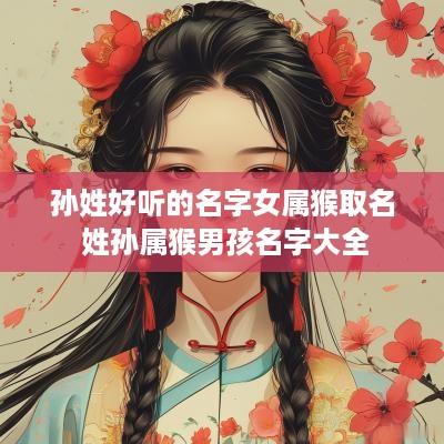 孙姓好听的名字女属猴取名 姓孙属猴男孩名字大全 孙姓好听的名字女属猴取名 姓孙属猴男孩名字大全