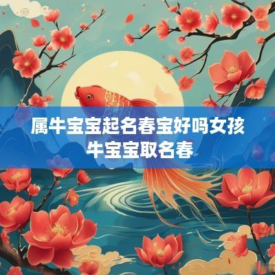 属牛宝宝起名春宝好吗女孩 牛宝宝取名春