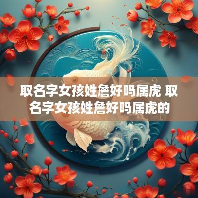 取名字女孩姓詹好吗属虎 取名字女孩姓詹好吗属虎的
