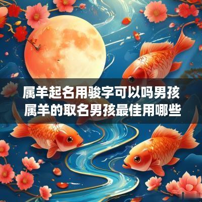 属羊起名用骏字可以吗男孩 属羊的取名男孩最佳用哪些字