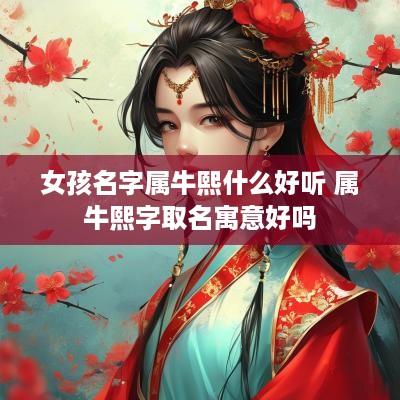 女孩名字属牛熙什么好听 属牛熙字取名寓意好吗
