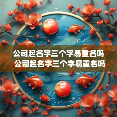 公司起名字三个字易重名吗 公司起名字三个字易重名吗女孩