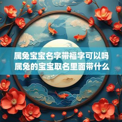 属兔宝宝名字带福字可以吗 属兔的宝宝取名里面带什么好