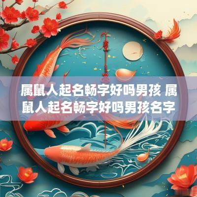 属鼠人起名畅字好吗男孩 属鼠人起名畅字好吗男孩名字