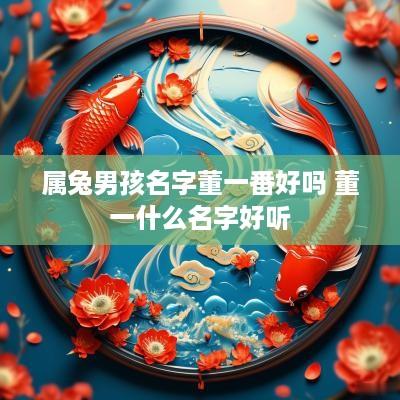 属兔男孩名字董一番好吗 董一什么名字好听