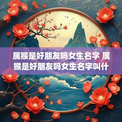 属猴是好朋友吗女生名字 属猴是好朋友吗女生名字叫什么
