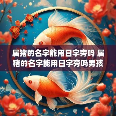属猪的名字能用日字旁吗 属猪的名字能用日字旁吗男孩